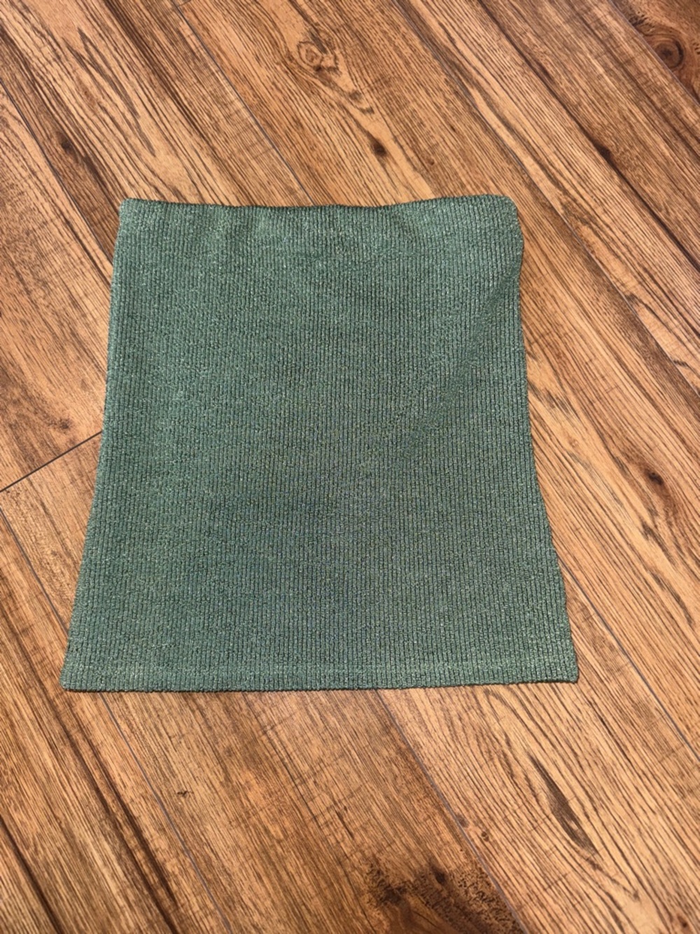 Zara Green Ribbed Knit Tube top